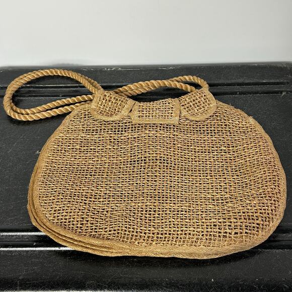 Vintage Bag Bazaar Woven Raffia Shoulder Bag - Picture 5 of 6